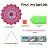 (US Only)Mandala Acrylic Special Shape Diamond Painting Mirror for Home Office Decor