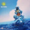 1/20 Scale World Zukan Surfing Squirtle - Pokemon Statue - sun Studios