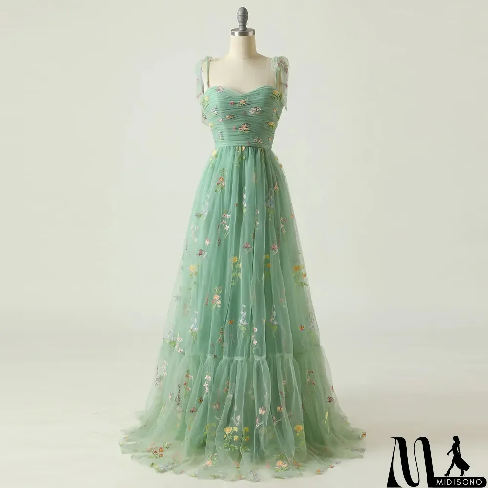 MidiSono - Women Sling Party Summer Fresh Lace-Up Holidays Dress