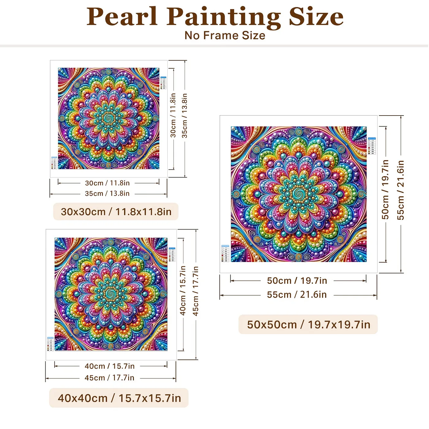 Colorful Mandala on Purple - Pearls Painting