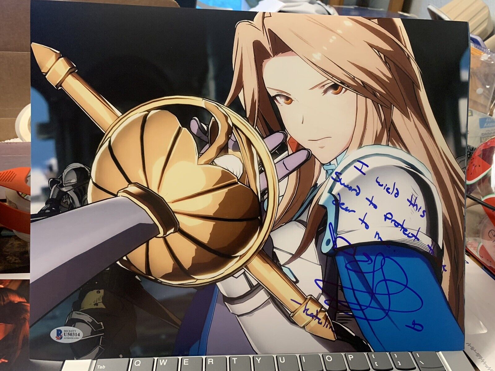 Erica Lindbeck signed 11x14 Photo Poster paintinggraph Katalina Granblue Fantasy Beckett D3