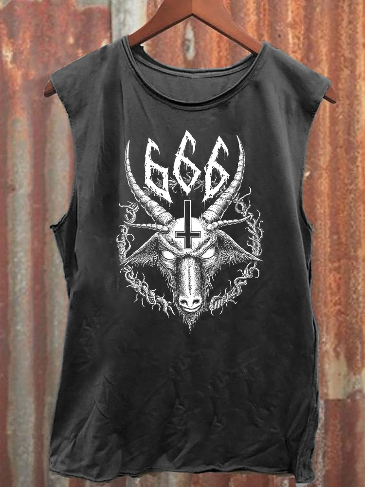 Vintage Devil Print Vest / Rvogue / Rvogue