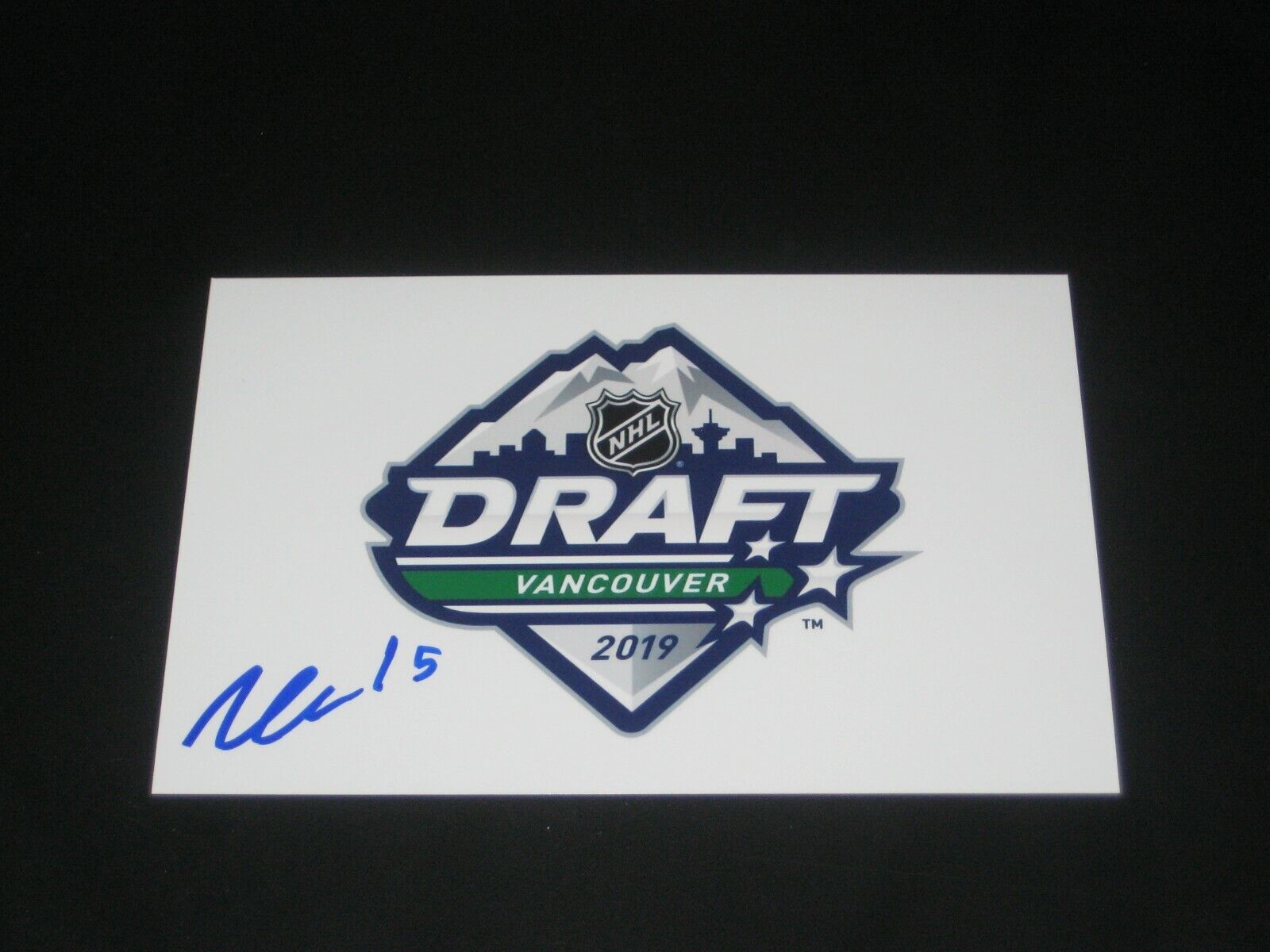 MARCUS KALLIONKIELI autographed 2019 VANCOUVER NHL draft 4X6 Photo Poster painting