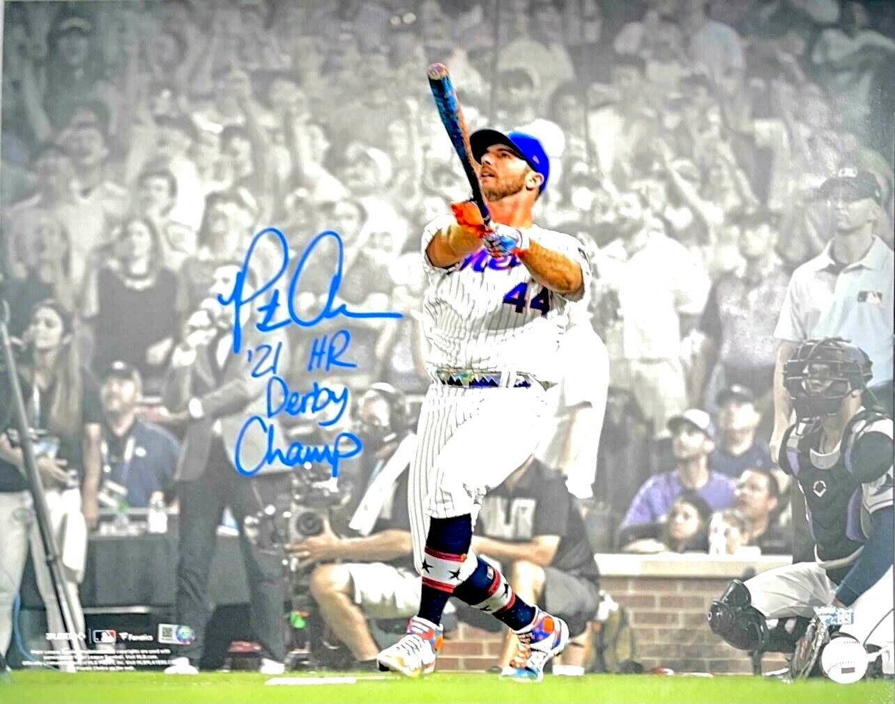 PETE ALONSO HAND SIGNED AUTOGRAPHED HOME RUN DERBY 16X20 Photo Poster painting WITH FANATICS COA