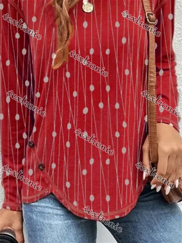 Women Half Sleeve V-neck Solid Color Dress