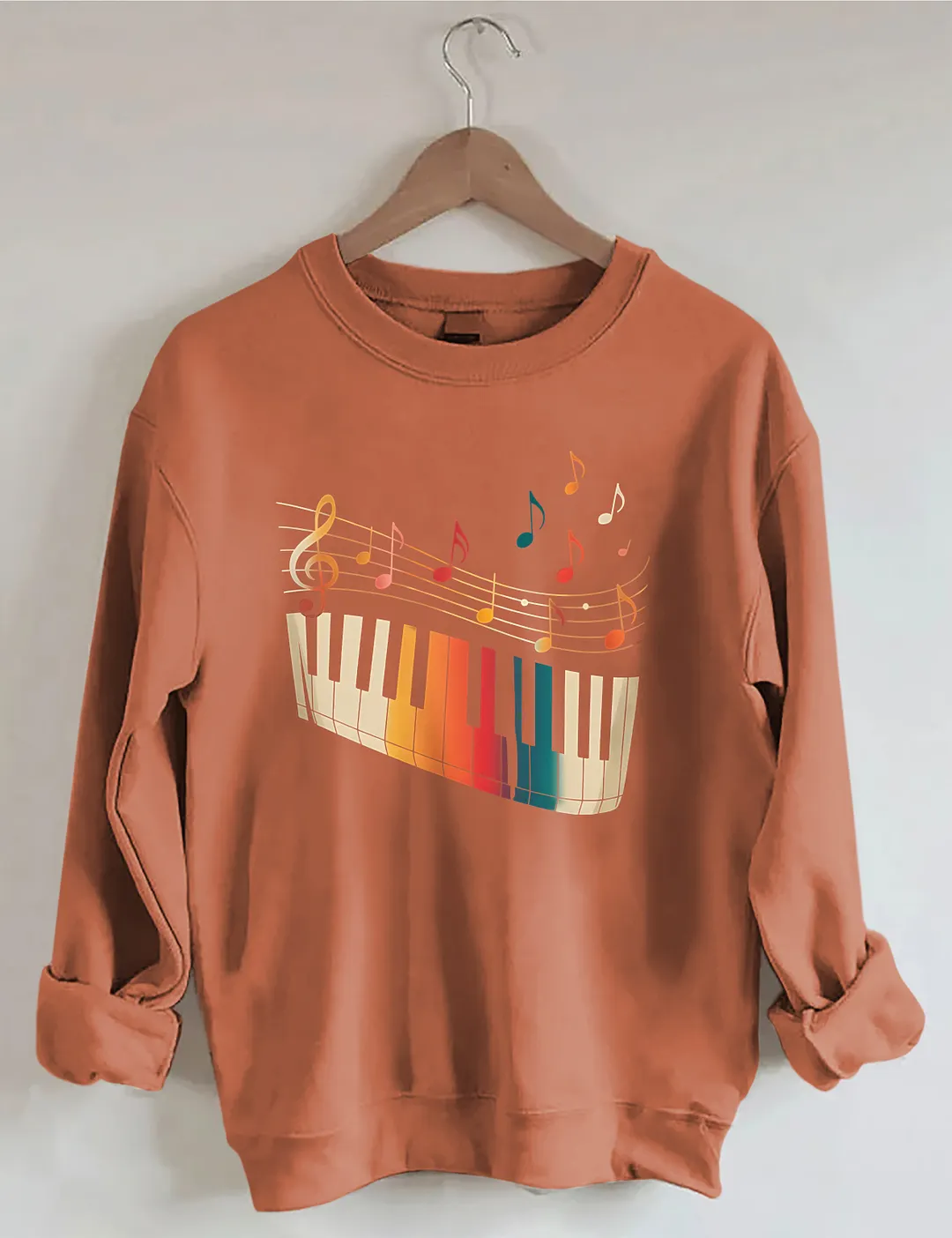 Colorful Piano Keyboard Music Sweatshirt