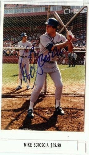 Mike Scioscia Signed 4 X 6 Photo Poster painting Auto Autograph Dodgers