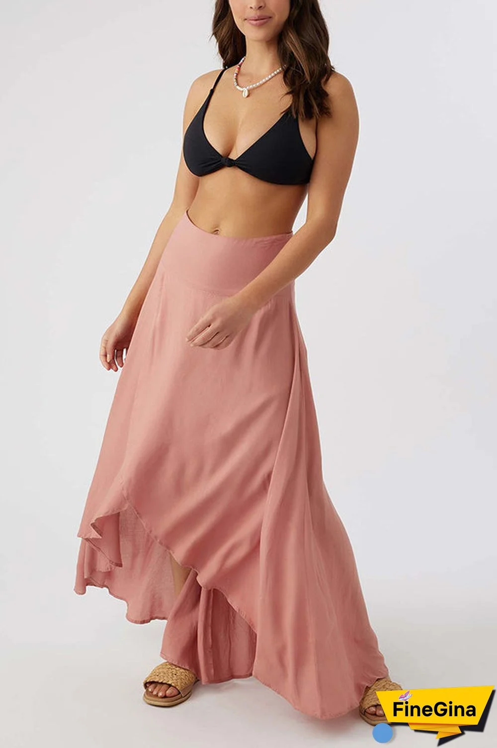 High Low Flare Shape Maxi Skirts