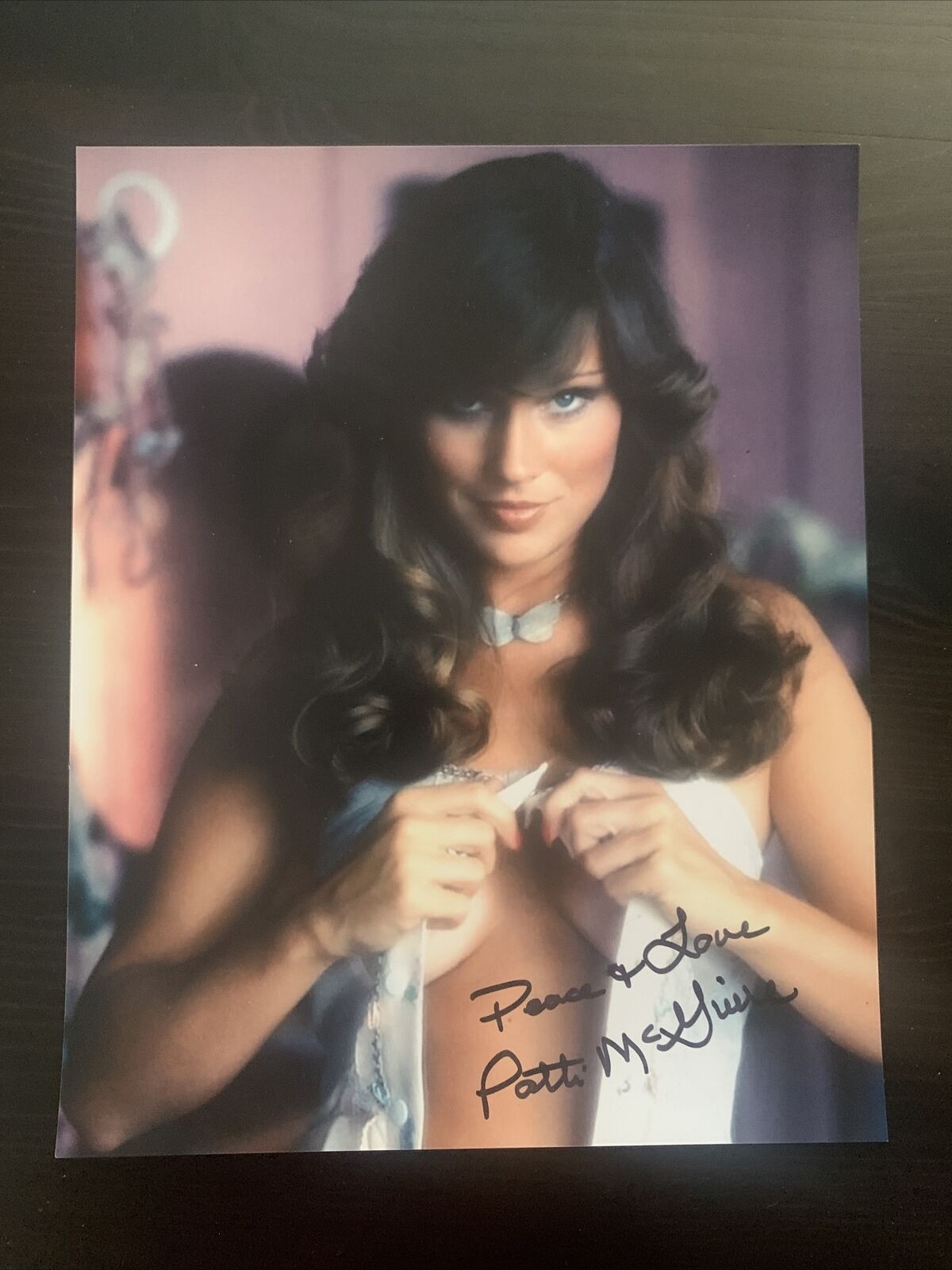 Patti McGuire Signed 8x10 Photo Poster painting Playboy Playmate Of The Year 1977 Autographed