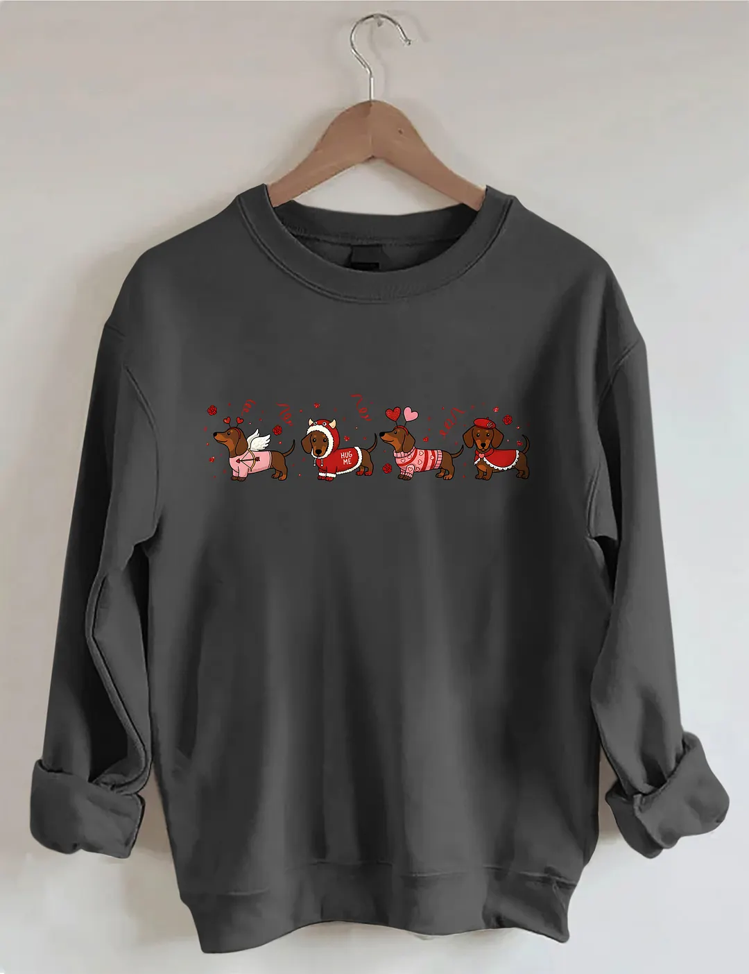 Valentines Cute Dachshund Sweatshirt