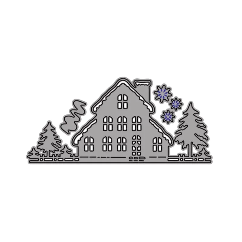 Christmas Tree snowflak City Building Frame Metal Cutting Dies For Scrapbook Decorative Embossing Handcraft Die Cutting Template