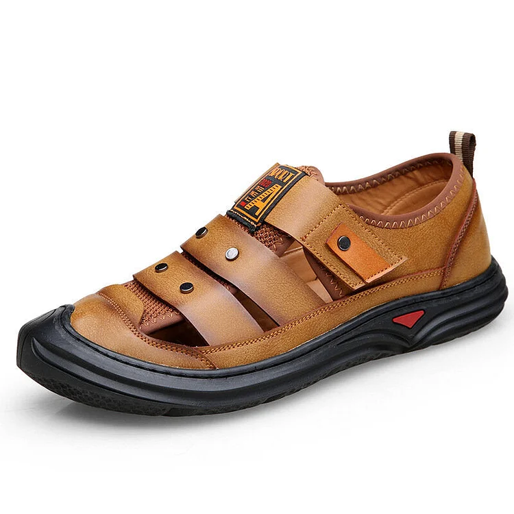 Men Rubber Toe Cap Outdoor Beach Water Strap Sandals