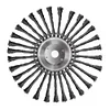 10inch Wire Brush Trimmer Head Universal Derusting Weeding Wheel w/ Adapter Kit