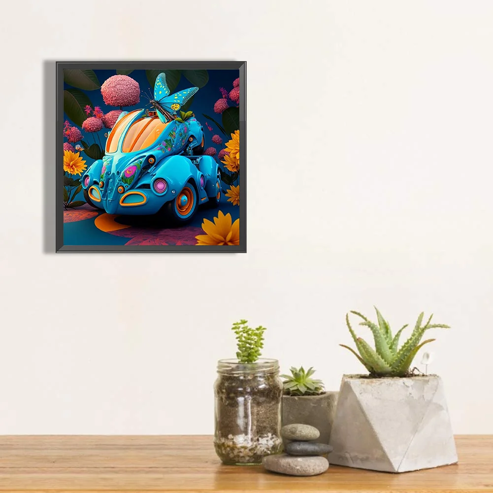 Full Round Diamond Painting 30*30cm - Cute Car