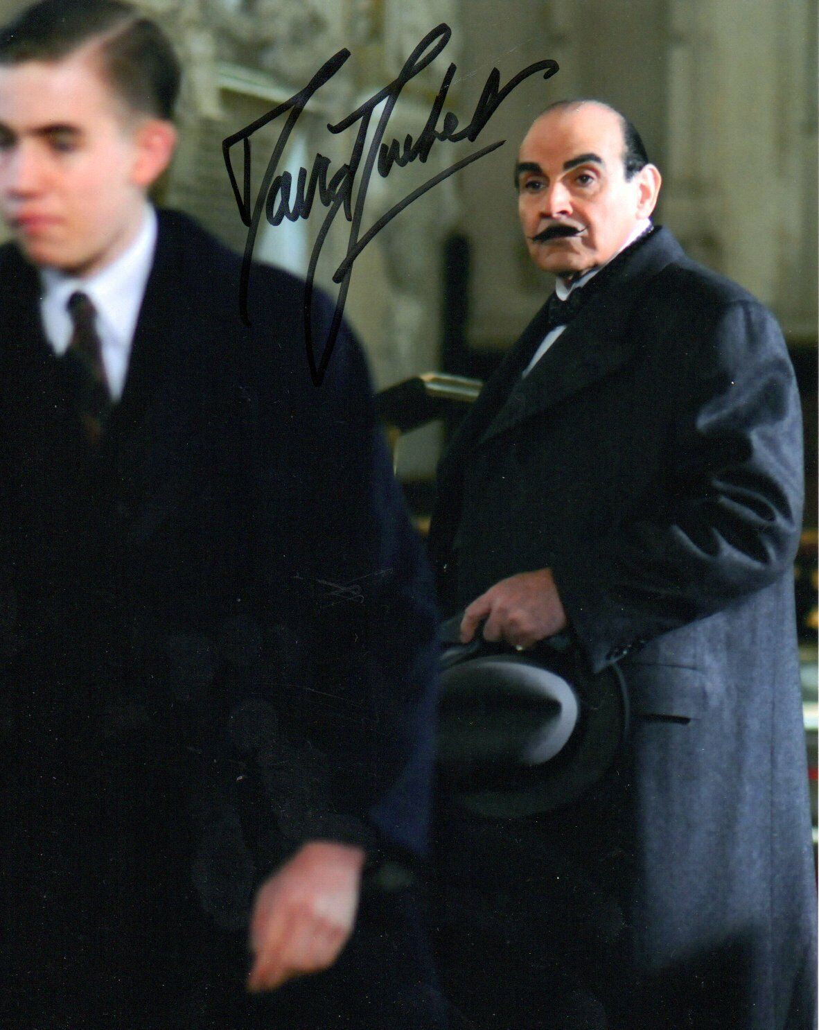 David Suchet Signed 10 by 8 inches Genuine Signature Photo Poster painting