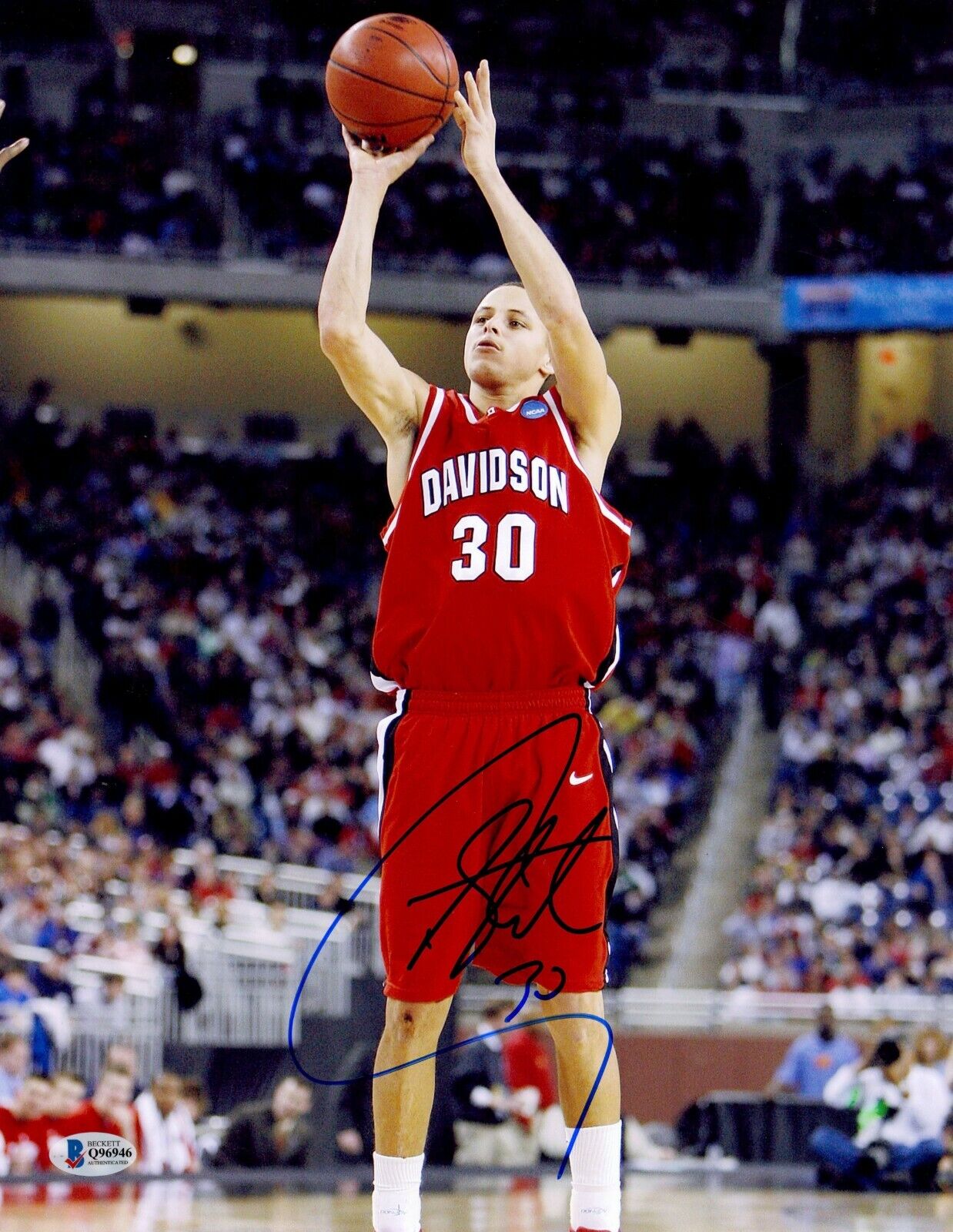 2009-10 Stephen Curry Signed 11x14 Photo Poster painting Beckett BGS COA Steph Auto RC Rookie SP