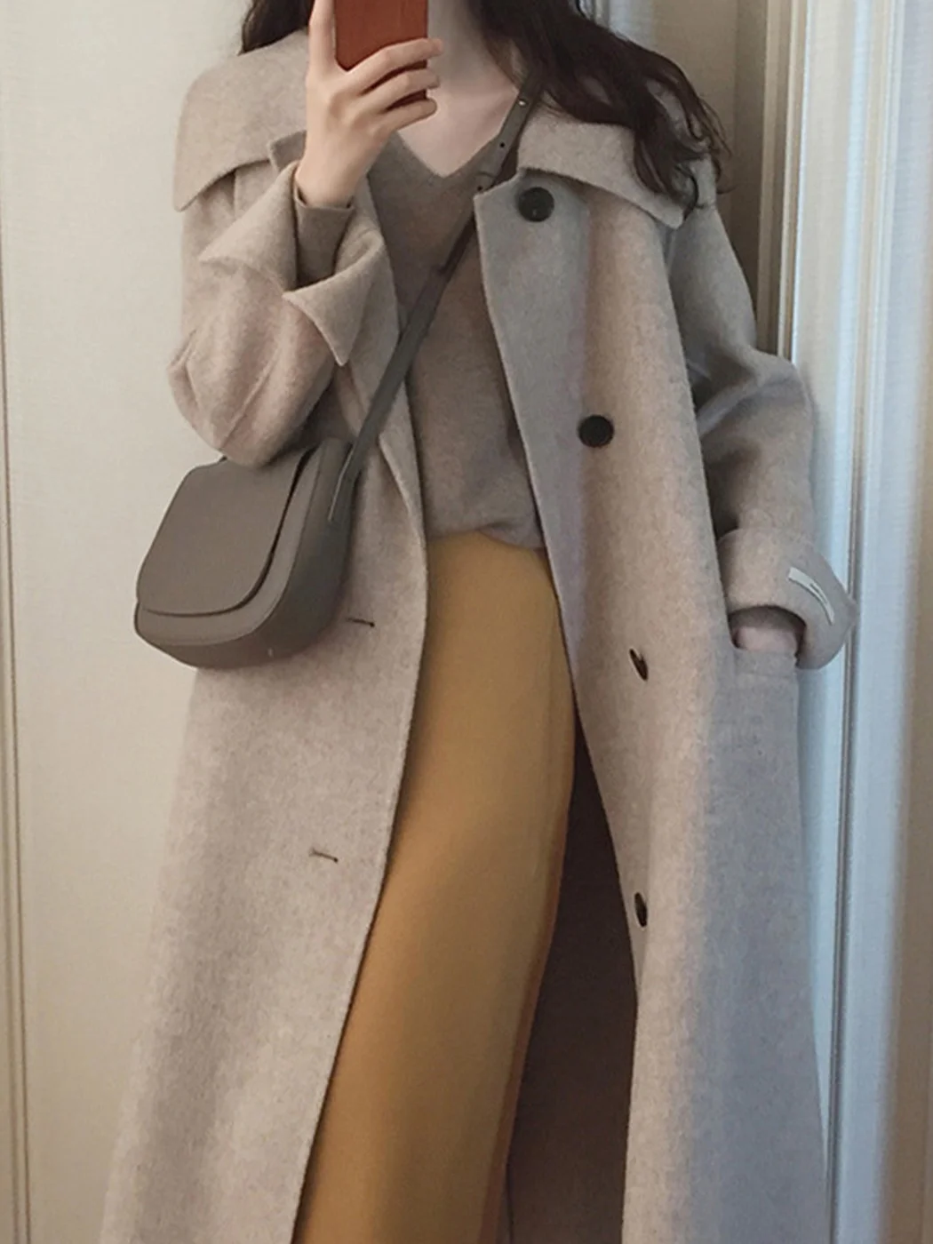 DarkAcademias Double-sided Cashmere Long Coat / DarkAcademias /Darkacademias