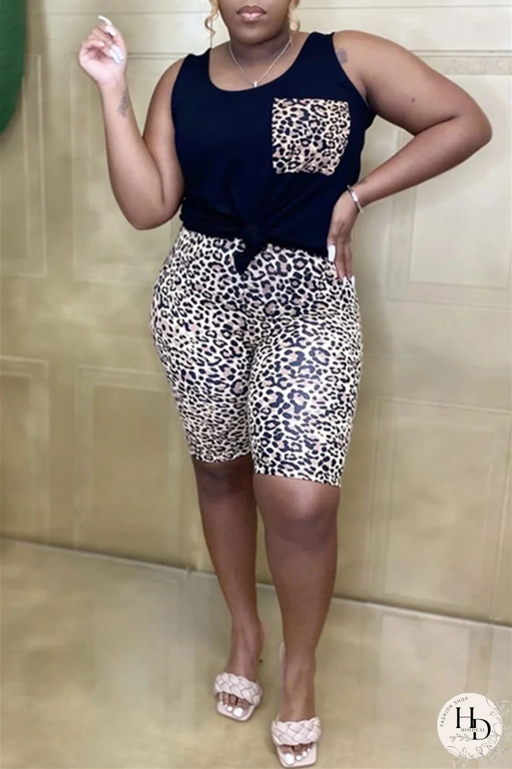 Black Purple Fashion Casual Print Basic Asymmetrical Regular High Waist Shorts