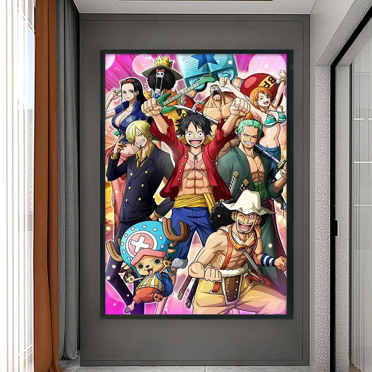 Yishu Brand】Anime One Piece 11CT Stamped Cross Stitch 60*90CM