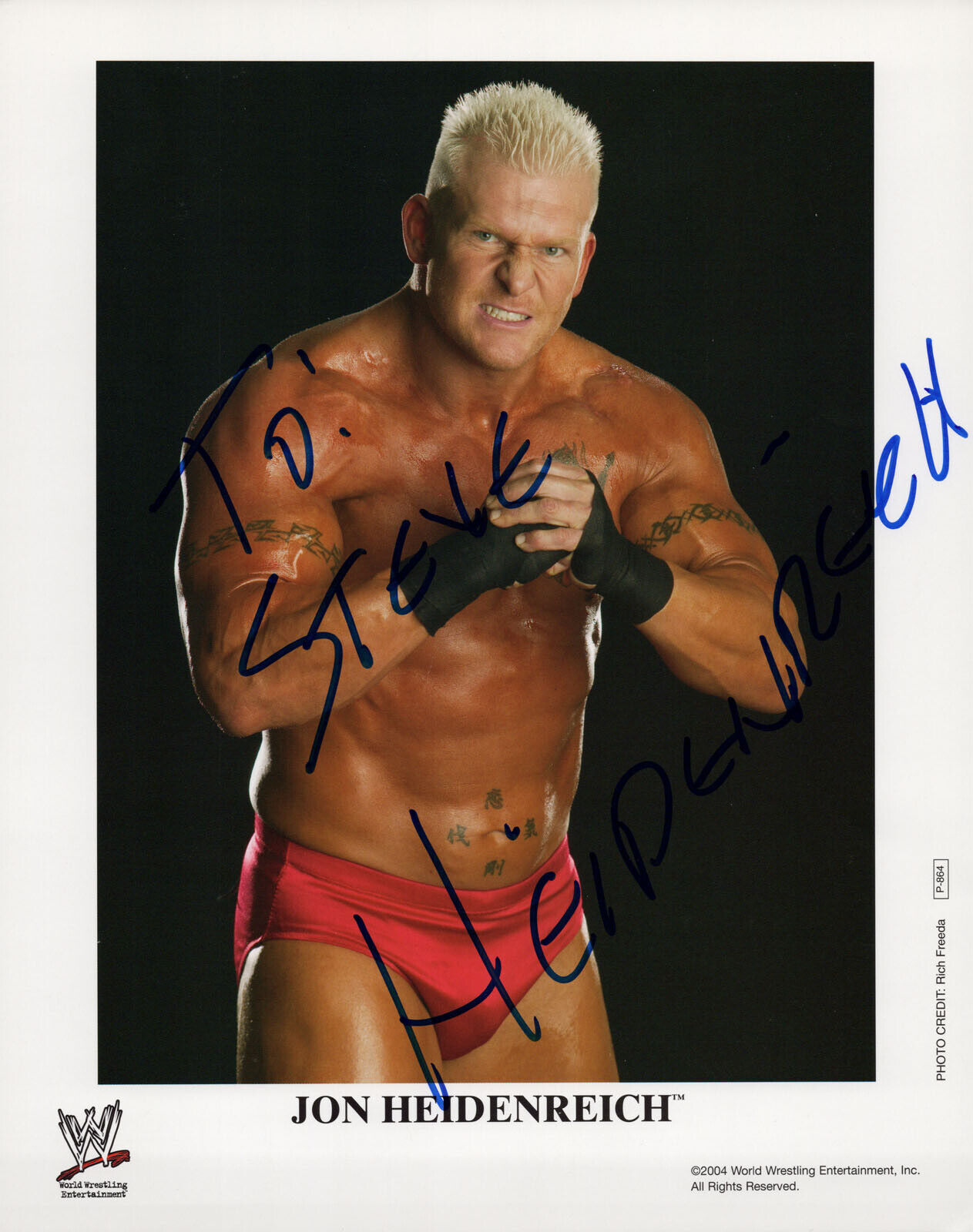 JON HEIDENREICH signed Autographed WWE PROMO