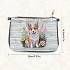 (US Local)Special Shape Flower Puppy 5D DIY Diamond Painting Clutch Bag for Women Girls