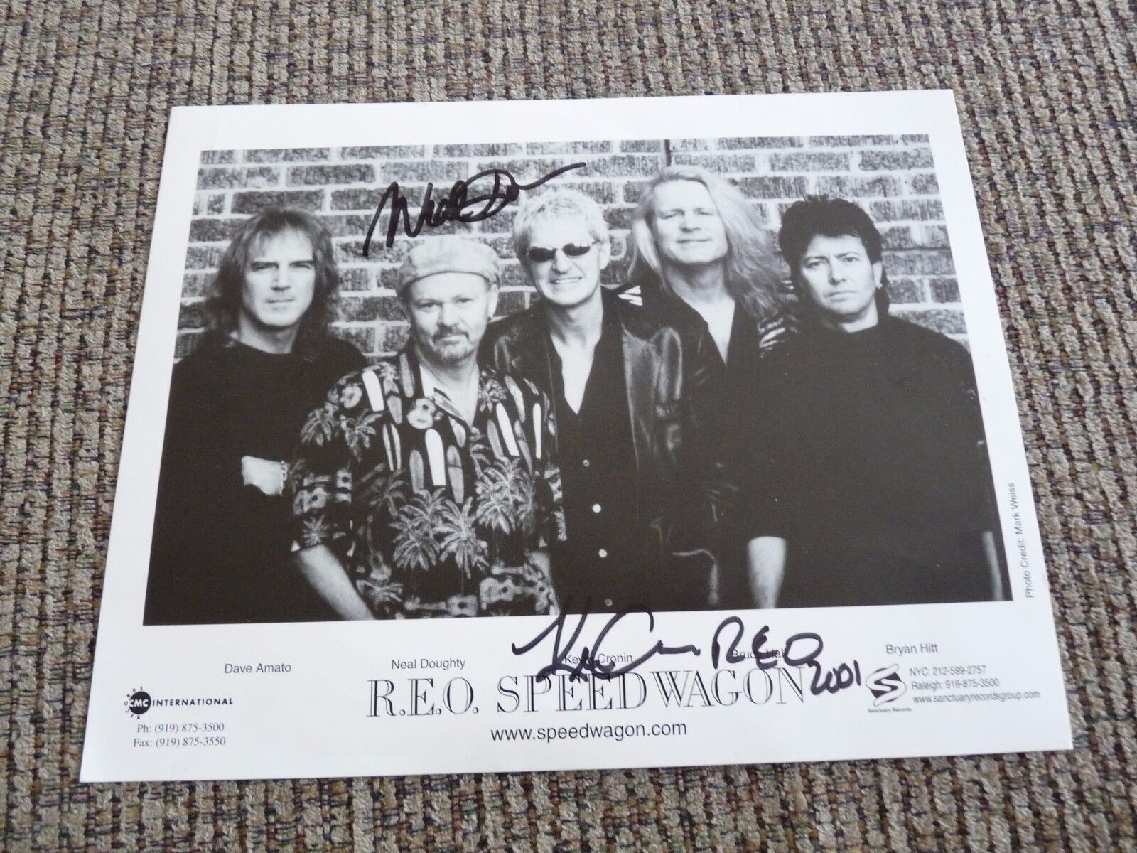 R.E.O. Speedwagon Kevin & Neal Signed Autographed 8x10 Photo Poster paintings PSA Guaranteed