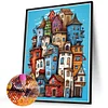Diamond Painting-DIY Full Round Drill Colorful House(50*40 CM)