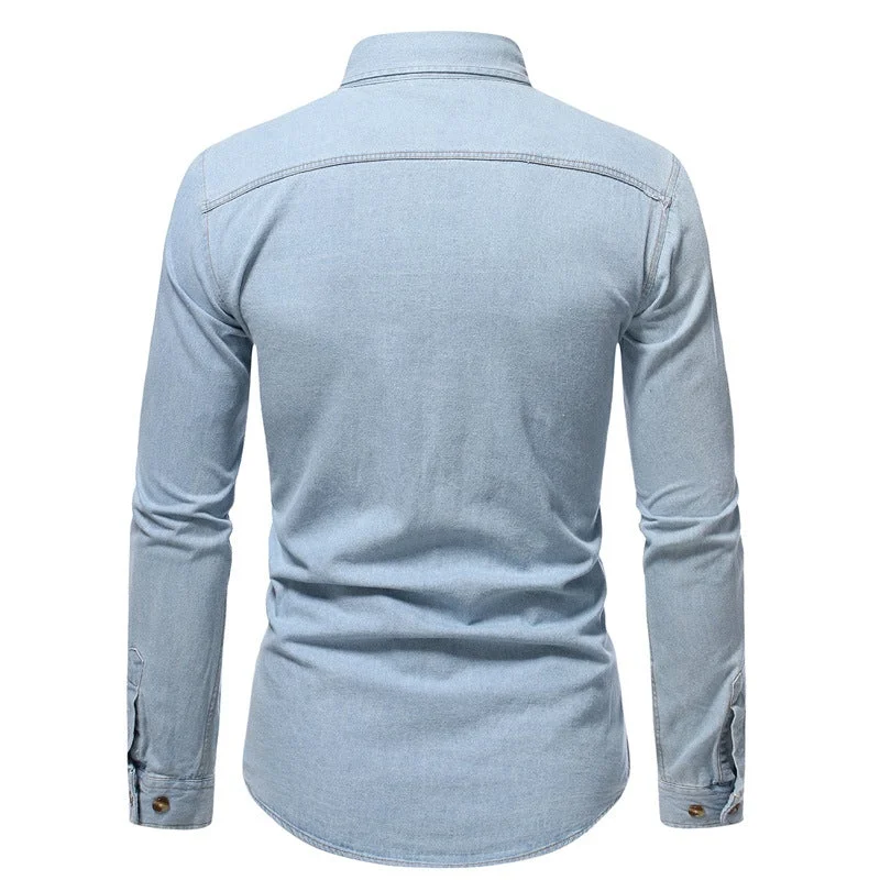 100% Cotton Denim Shirt For Men
