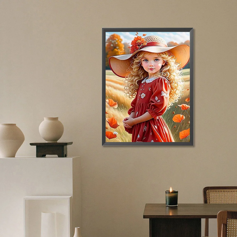 Diamond Painting - Full Round Drill - Girl(Canvas|30*40cm)