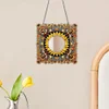 (US Local)2D Flat DIY Flowers Hanging Mirror Diamond Art Kits Wall Door Decoration