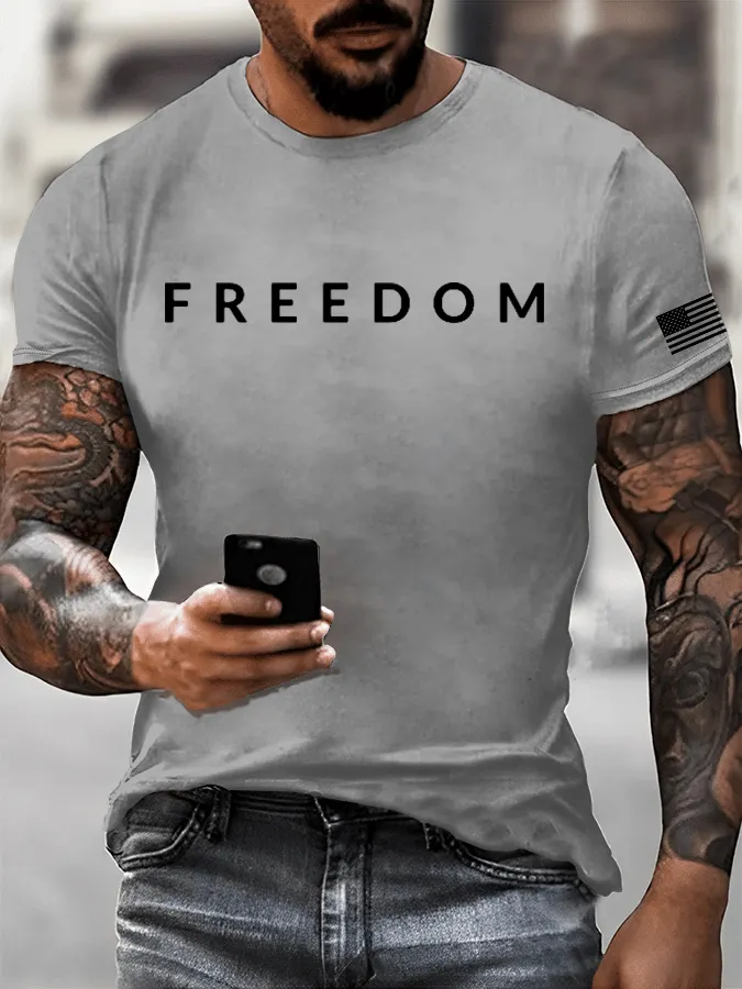 Men's Freedom Print T-Shirt
