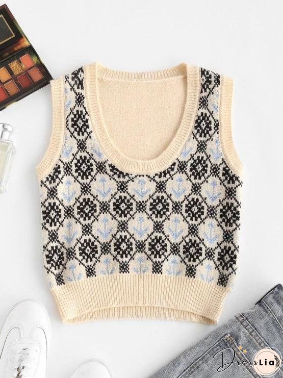 Anchor Snowflake Sweater Vest