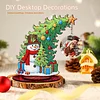 Snowman Photo Xmas Tree 5D DIY Diamond Art Tabletop Wood Decoration Ornament Kit