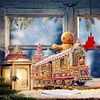 Diamond Painting Acrylic Christmas Gingerbread Man Train Diamond Painting Desktop Ornaments