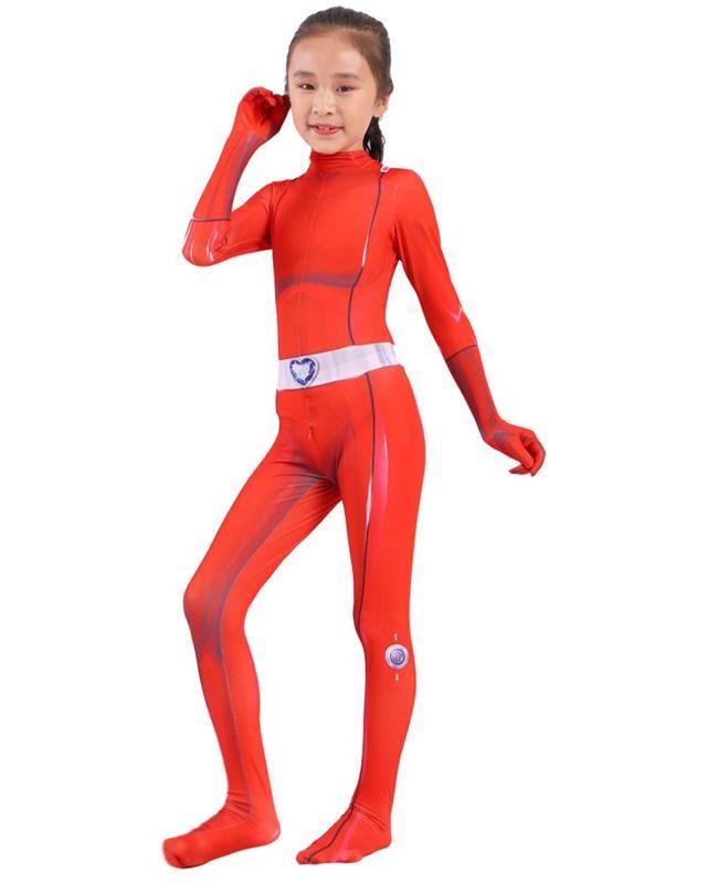 Mayoulove Girls Totally Spies Clover Zentai Suit Kids Cosplay Halloween Costume-Mayoulove