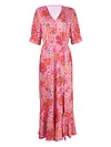 Floral Printed Split-Side Midi Dress