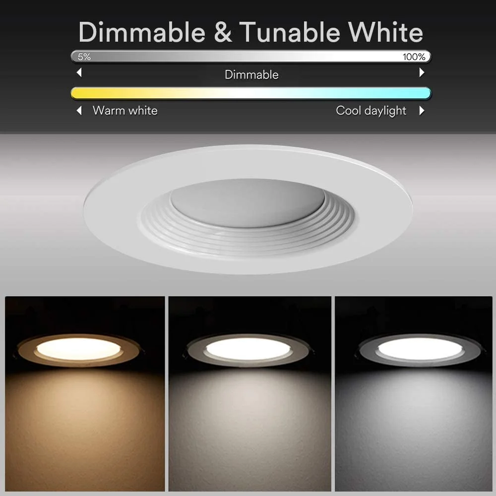 Lumary Smart Wi-Fi Recessed Can Light RGB LED Retrofit Downlight 6 inch ...