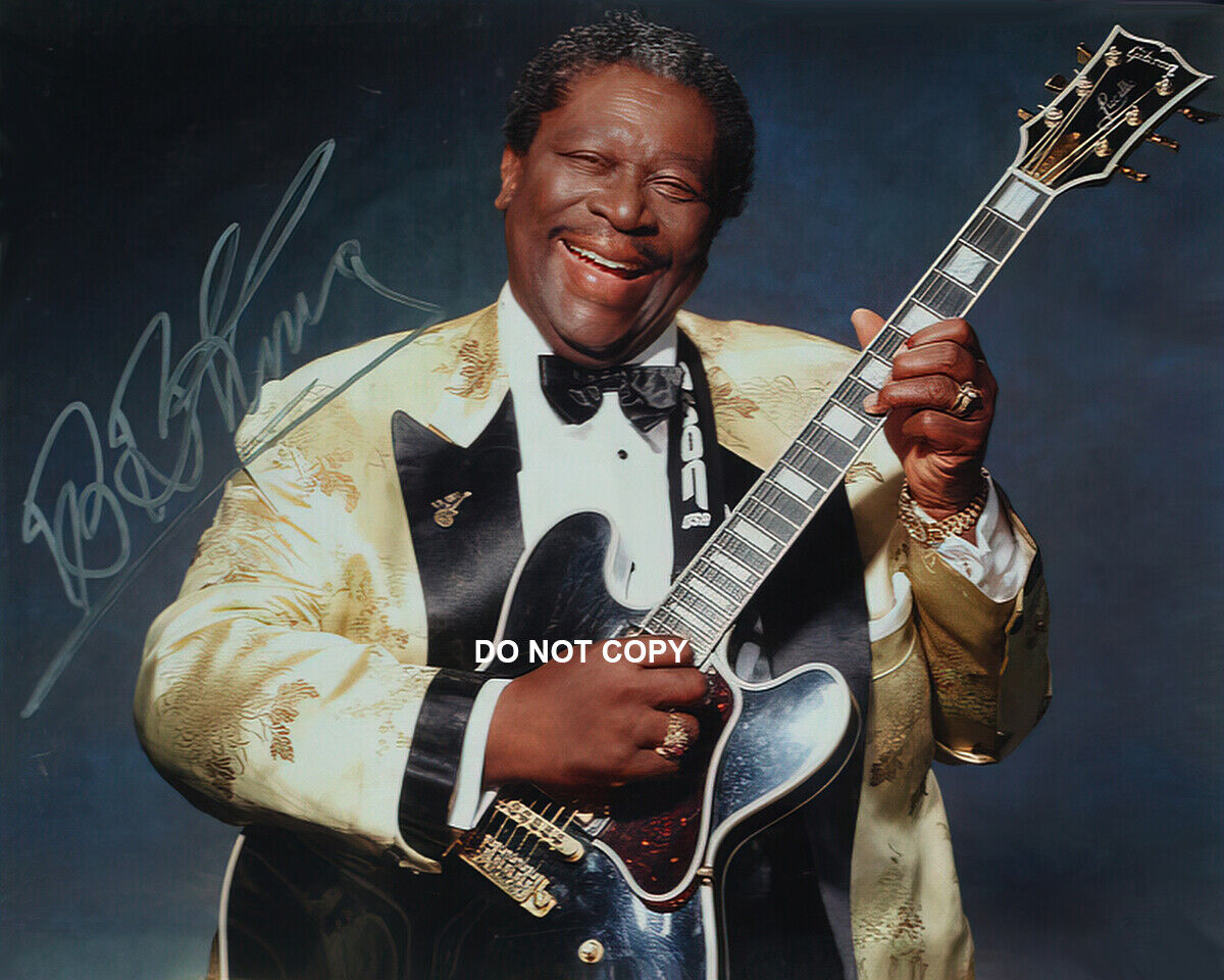 B.B. King - Autographed Signed 8 x10 Photo Poster painting (Blues) Reprint