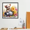 Diamond Painting - Full Round Drill - Dog Vase(Canvas|40*40cm)
