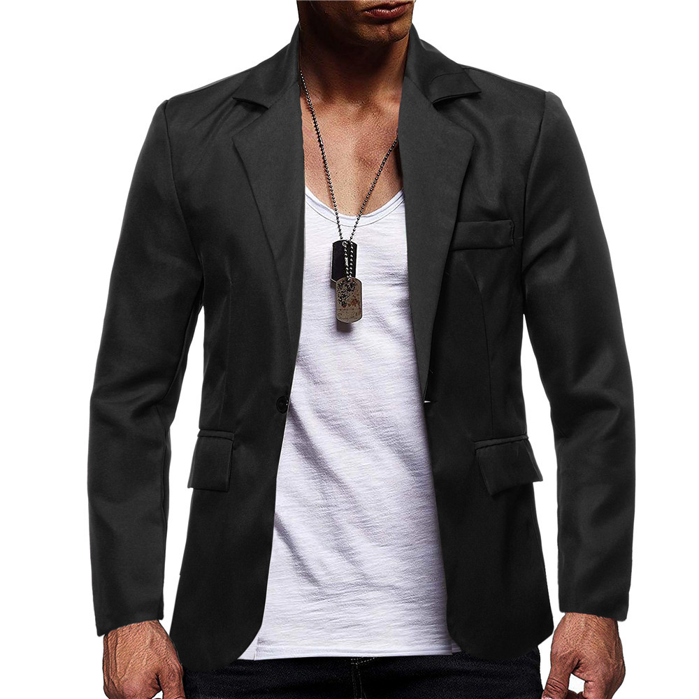 Casual Solid Color Classic Suit