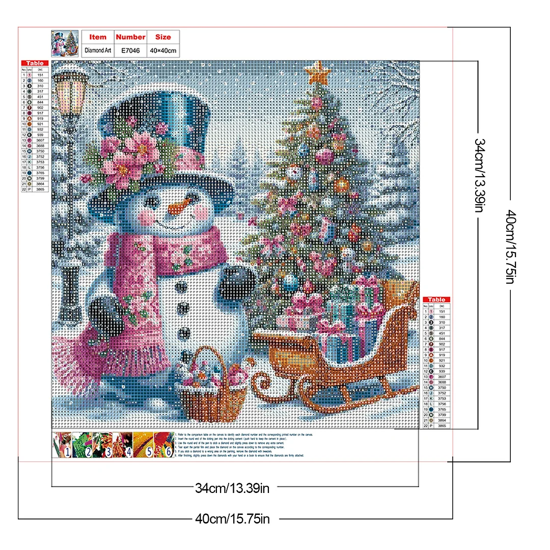 Diamond Painting - Full Round Drill - Snowman(Canvas|40*40cm)