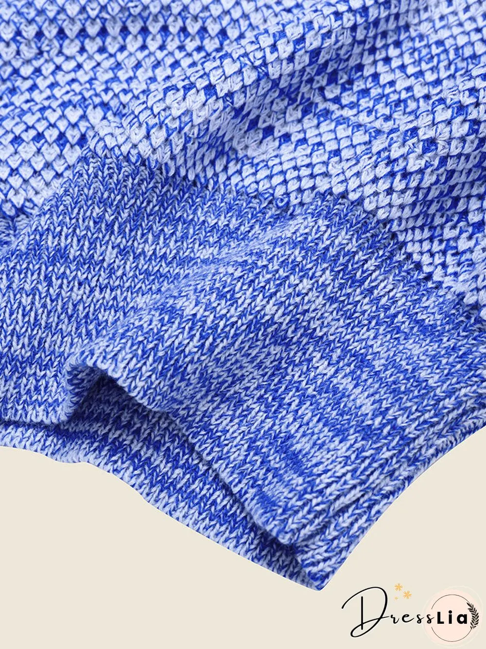 Women Marled Knit Half-collar Long Sleeve Crop Sweater