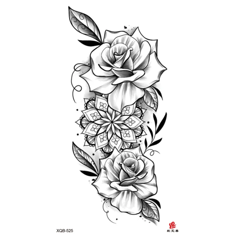 Sdrawing Full Arm Waterproof Tattoo Sticker Totem Animal Skeleton Small Arm Tattoo Sticker