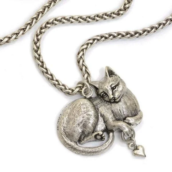 Sterling Silver Cat Lady Necklace