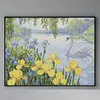Iris Swan Lake-14CT Stamped Cross Stitch Egyptian Cotton 50*42cm/19.69*16.54in tapestrymarket