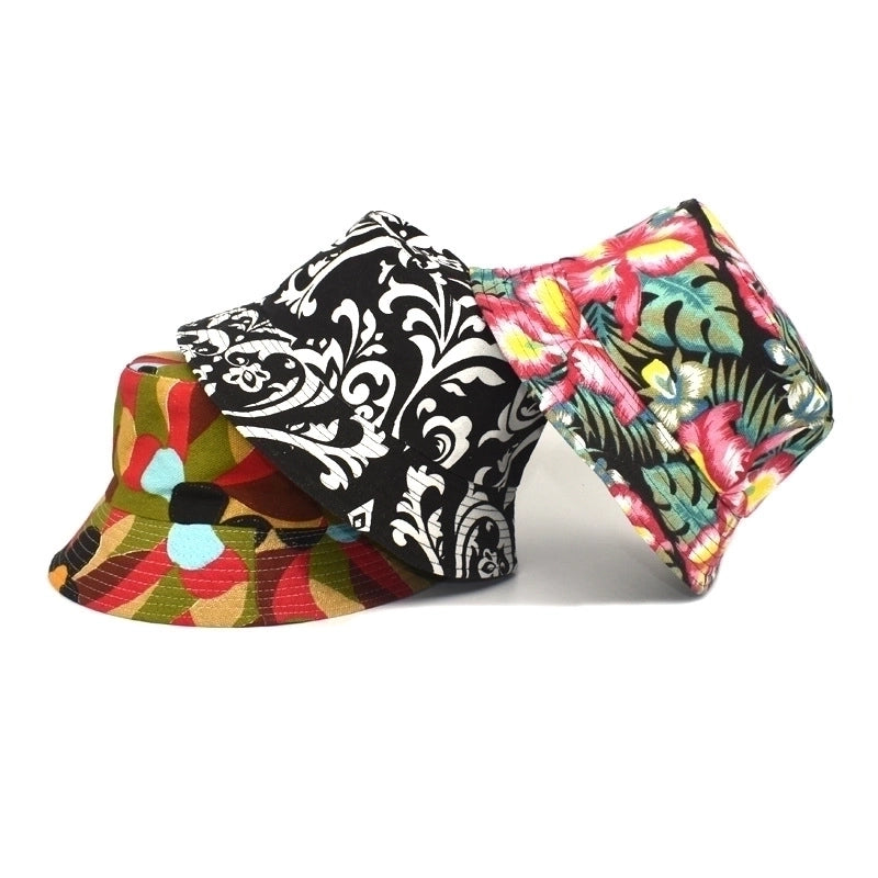 Unisex Fashion Flower Flat Eaves Bucket Hat