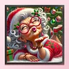 Grandma Santa-11CT Stamped Cross Stitch 40*40cm/15.75*15.75in