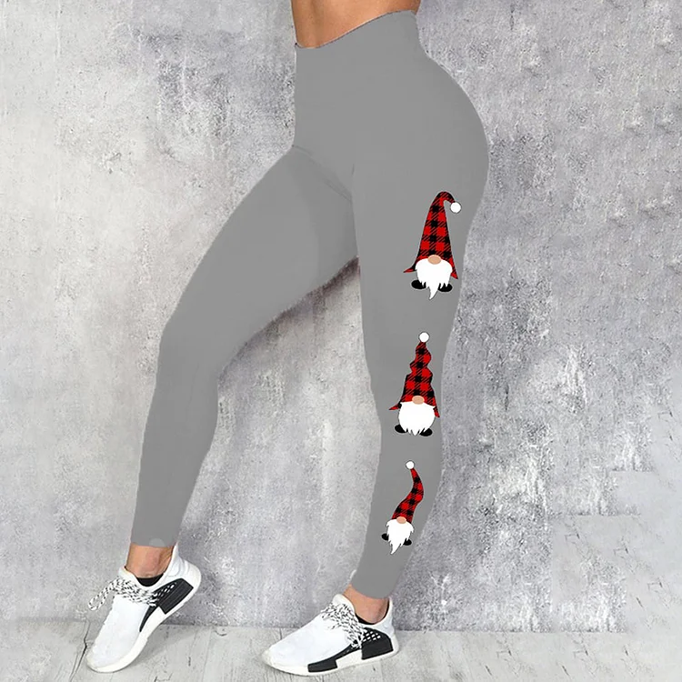 Women's Christmas Gnome Print Leggings