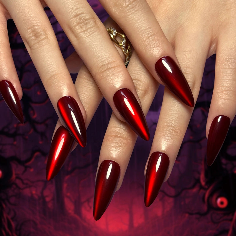 Halloween Solid Color Solid Color ABS Press-on Nails 1 Set