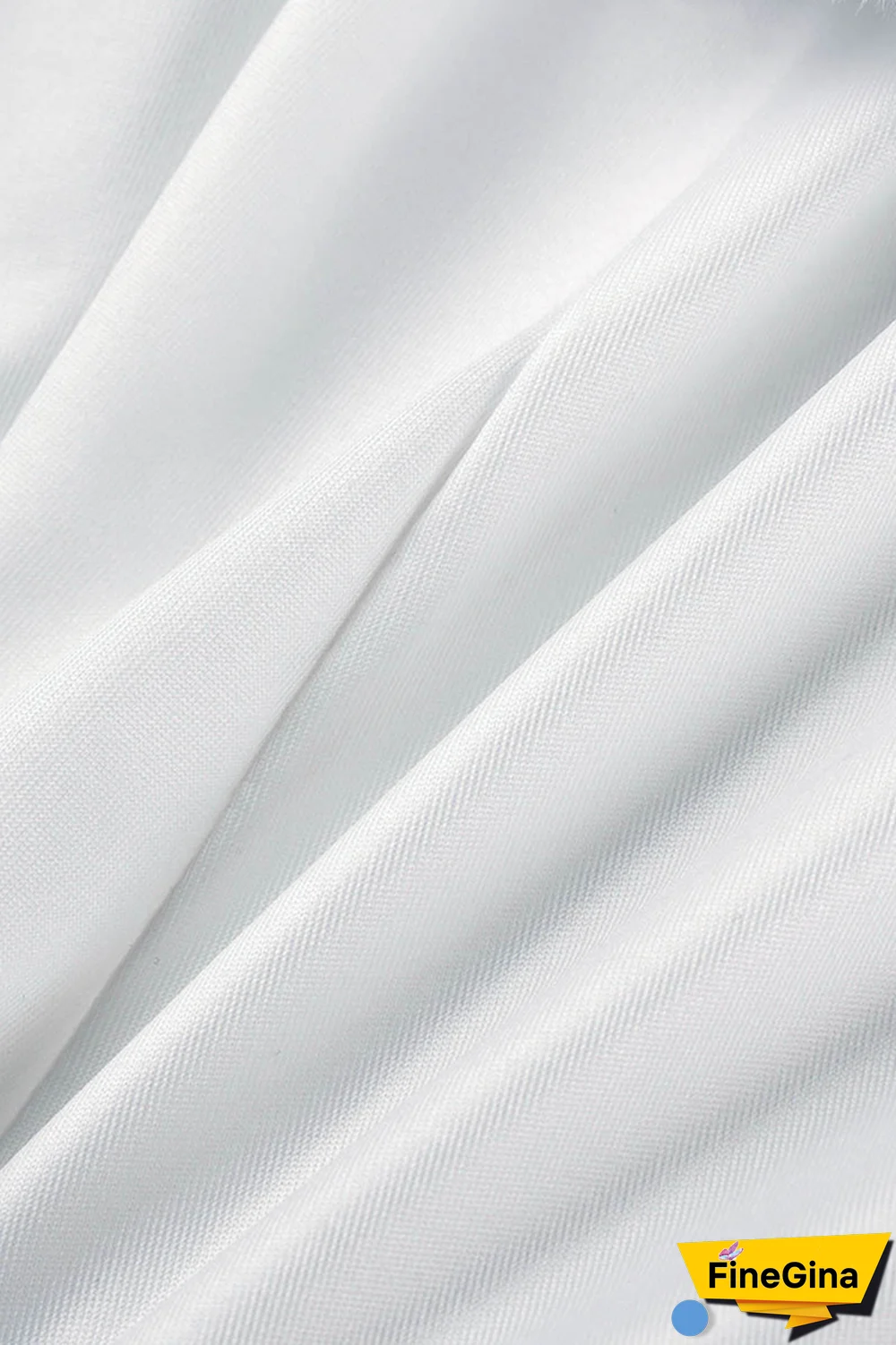 White Party Print Patchwork U Neck Sleeveless Two Pieces